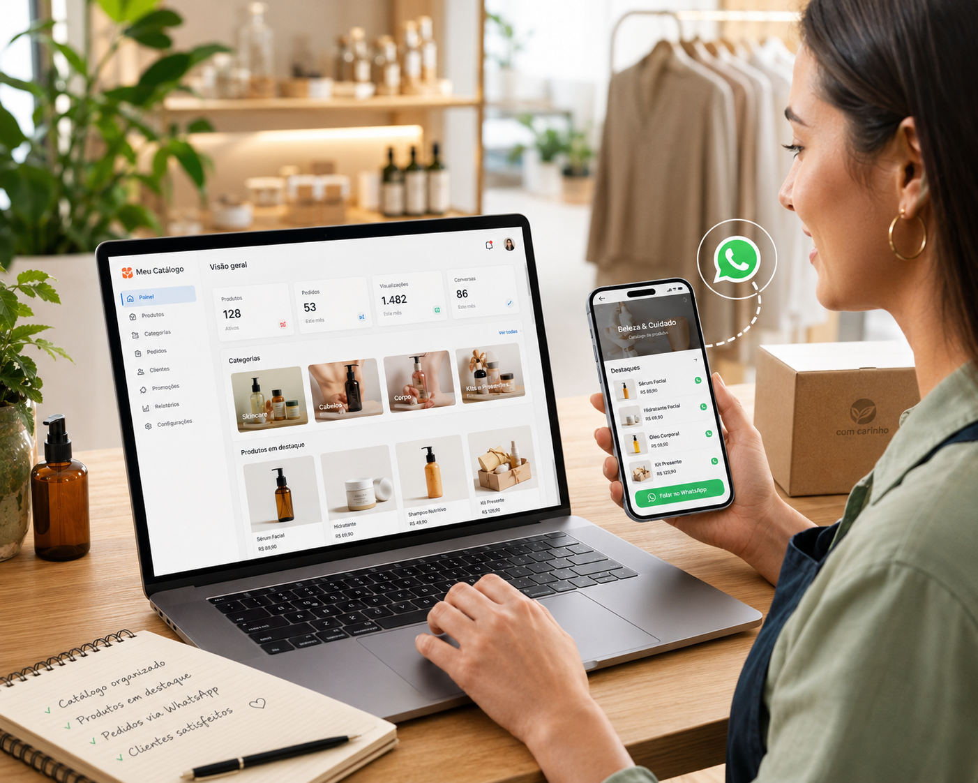 Recursos de presença digital local da RentBiz