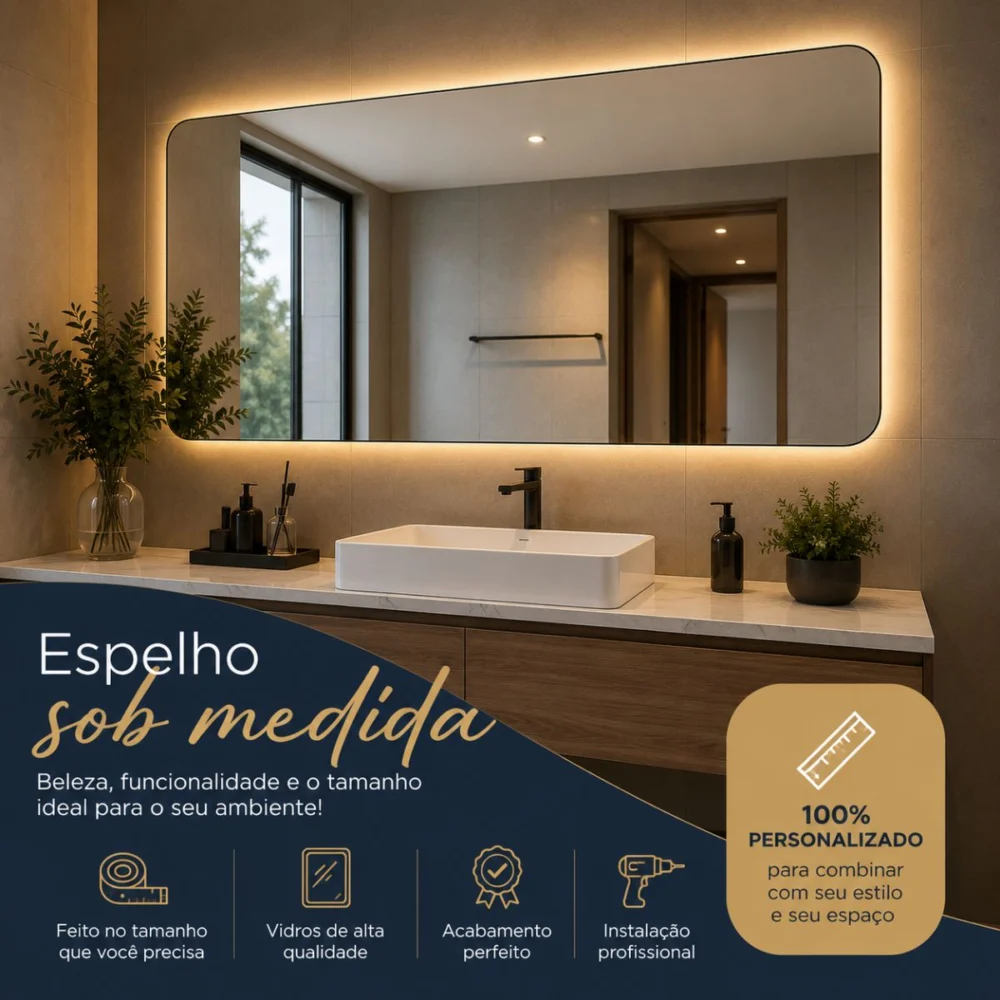 Espelho Sob Medida para Valorizar Seu Ambiente