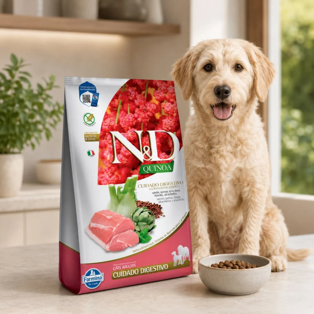 Ração N&D Quinoa Cuidado Digestivo para Cães Adultos Médios e Grandes
