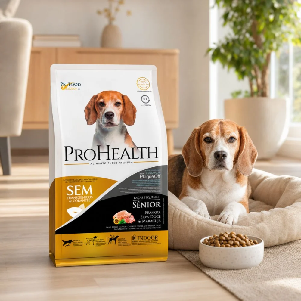 Ração ProHealth Sênior para Cães de Raças Pequenas – Frango, Erva-Doce e Maracujá