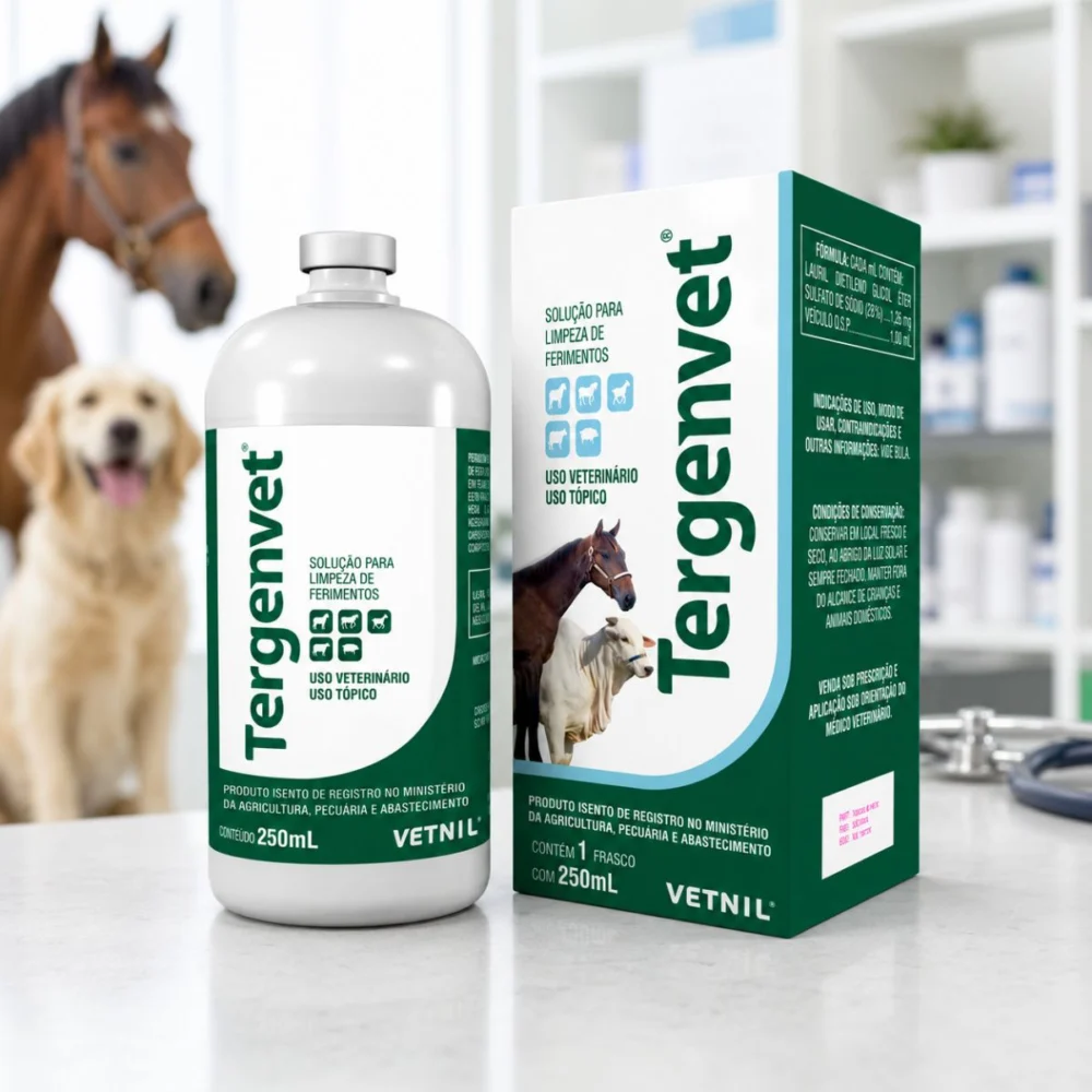 Tergenvet Vetnil Solução para Limpeza de Ferimentos – 250 mL